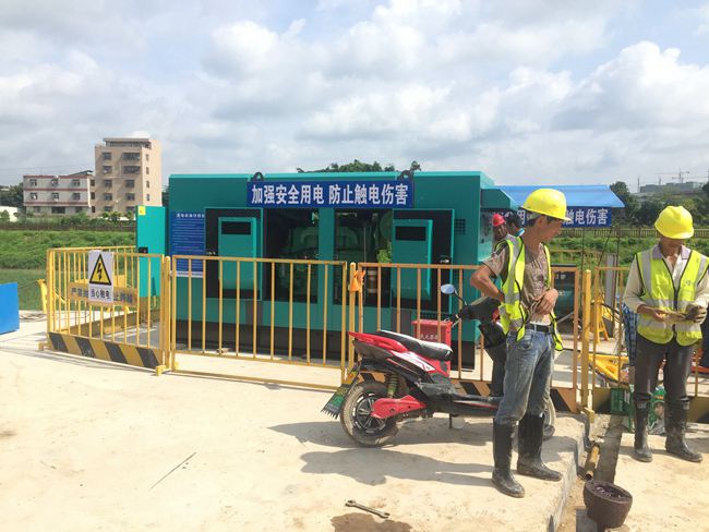 中國交建發(fā)電機(jī)使用現(xiàn)場
